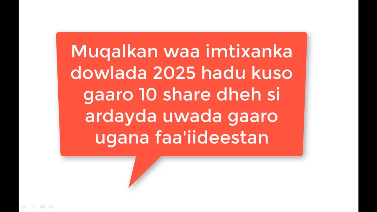 Xisaab Imtixaanka Dowlada 2025